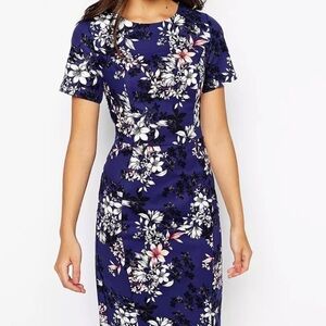 Women’s New Look Floral Printed Pencil Size US 8 UK12 women’s Dress.
